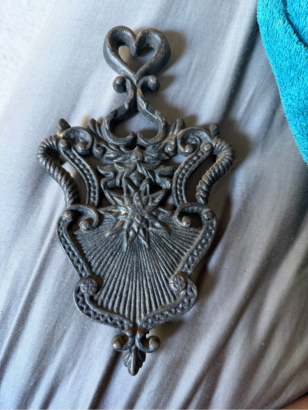 Vintage cast iron trivet